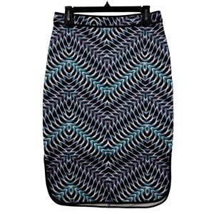 Bisou Bisou Pencil Skirt Womens Size M Blue Black Red White